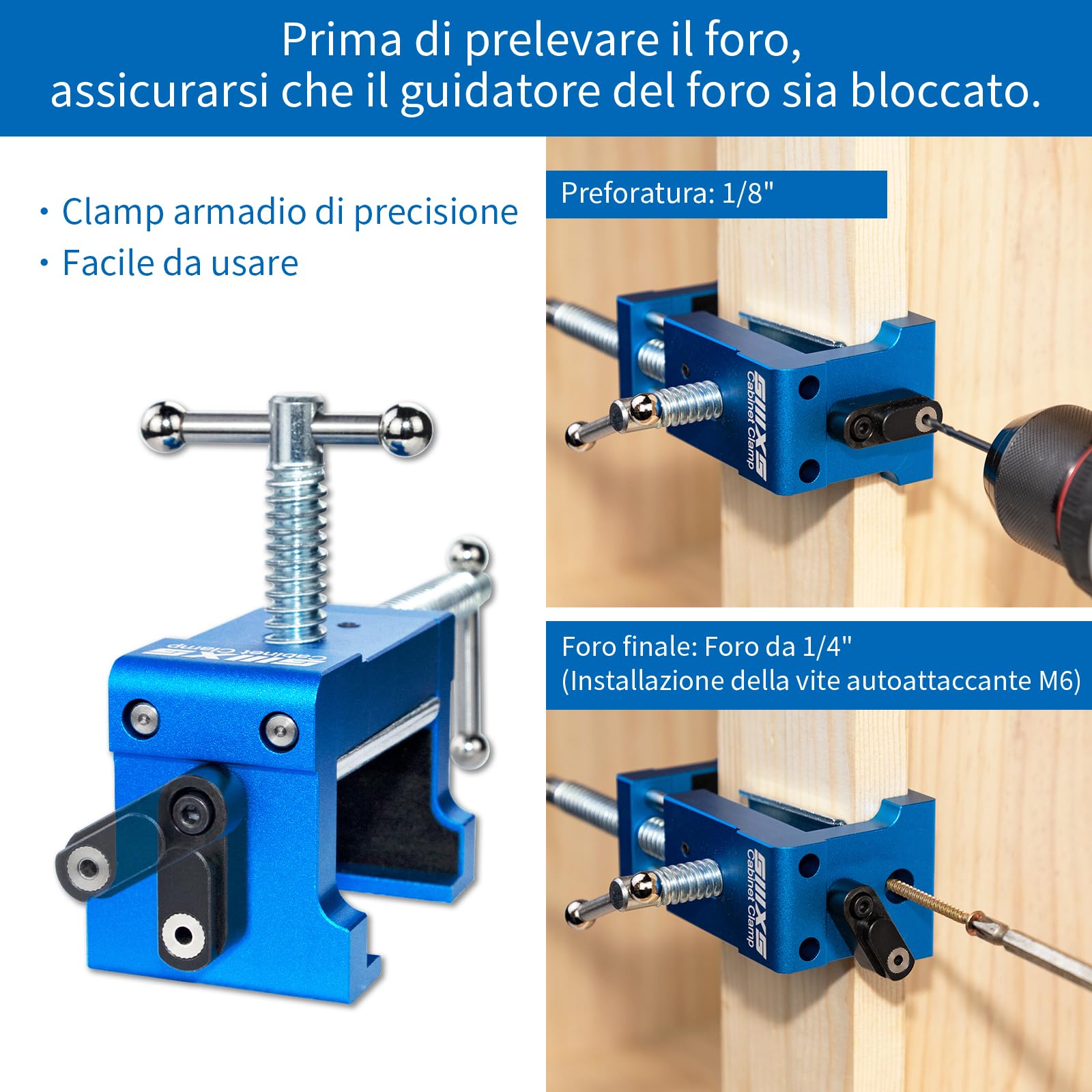 4 Pezzi Morsetto per Armadietti, Morsetto per installazione di armadietti