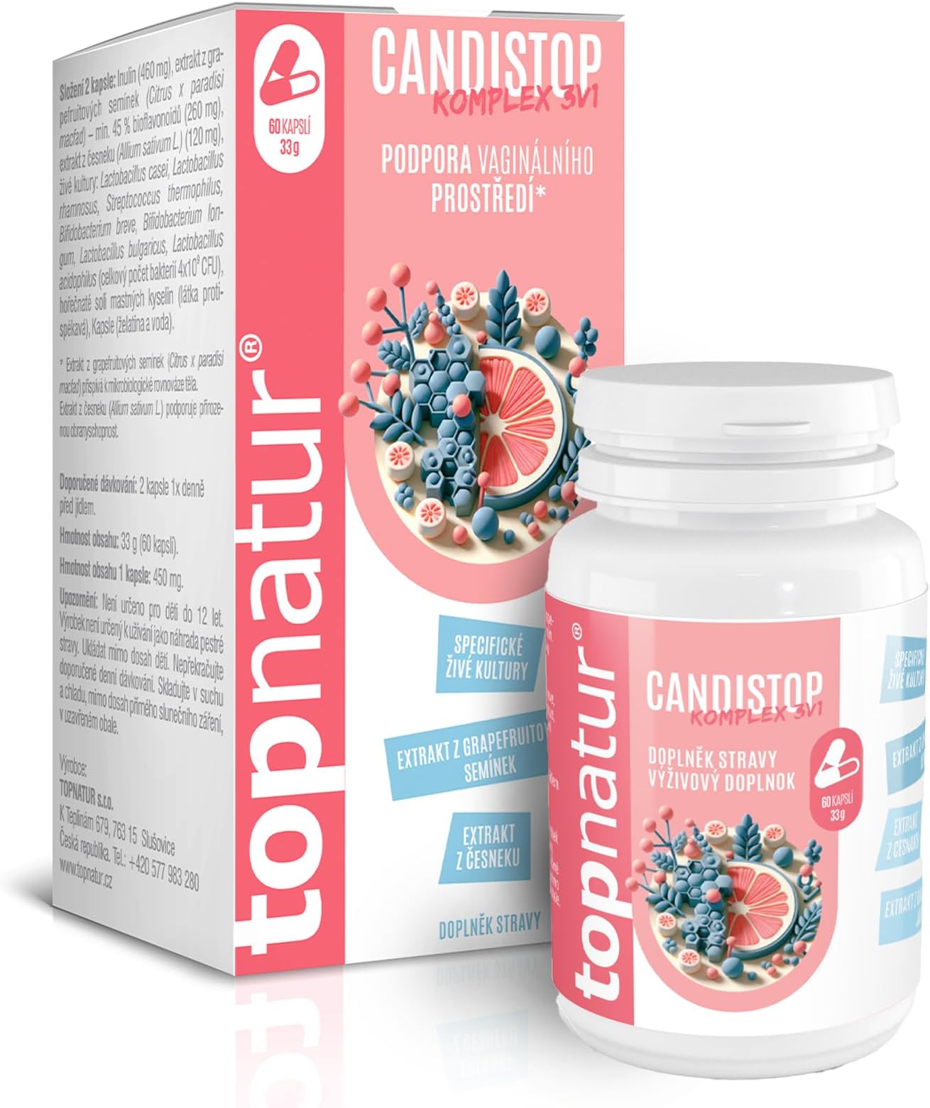 CANDISTOP Candida Cleanse and Yeast Support | Thrush Treatment for Women | Natural Supplement with Probiotics, Inulin, GSE and Garlic Prevents BV Infections and Restores Balance!
