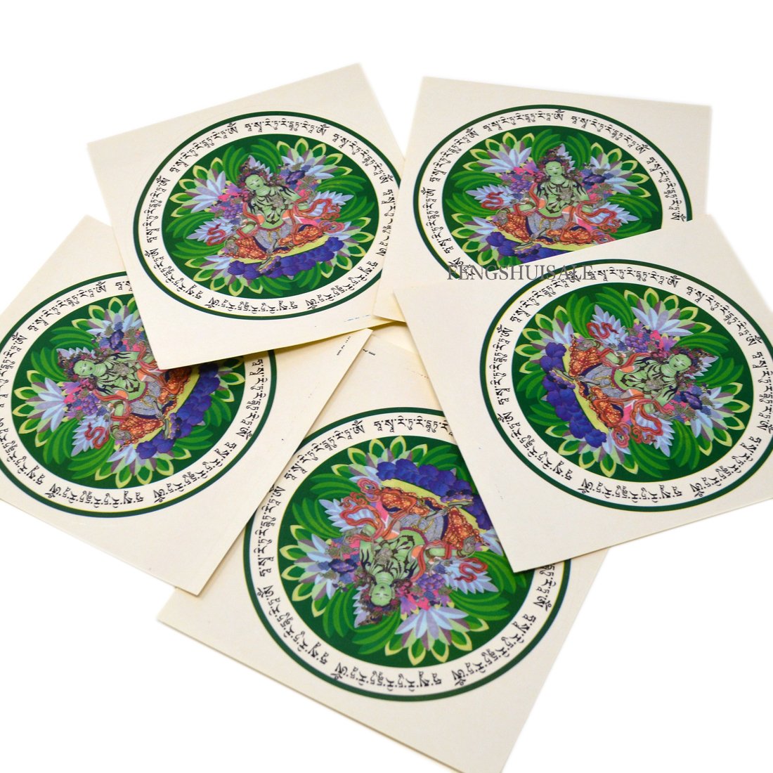 Amulette Vert Tara Fenêtre Fengshui W3322 Harmonie de la Maison et Esprit Serein