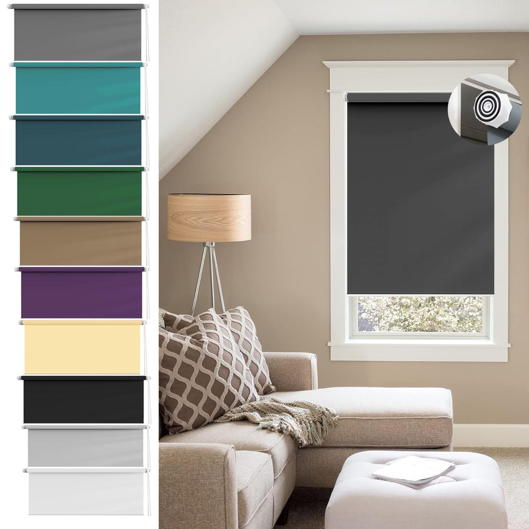 Store jour nuit Klemmfix thermique occultant et isolant pour chambre