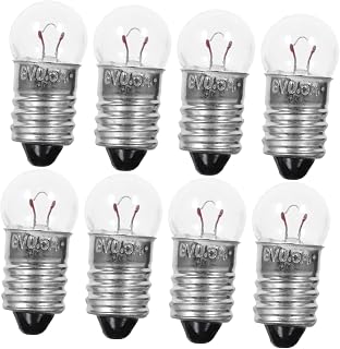 NUOBESTY 50pcs Mini Light Bulbs for Electrical and Physical Experiments Tiny Replacement Lamp Bulbs for Science Kits School Supplies Non-Dimmable 6v E10