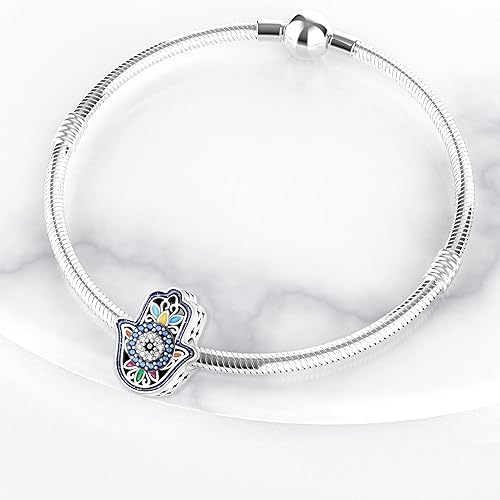 Miniatura 2 de Abalorios de plata de ley 925 para pulseras y collares, dijes de cuentas para mujer