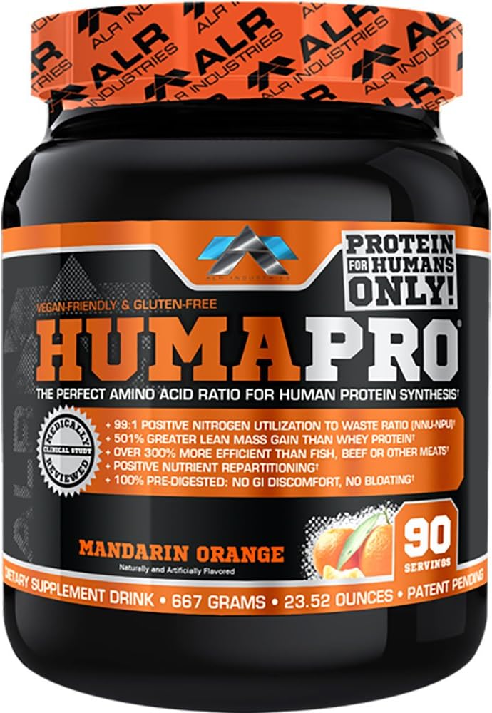 Humapro, Protein Matrix Formulated for Humans, Waste Less. Gain Lean Muscle, Mandarin Orange, 667 Gram