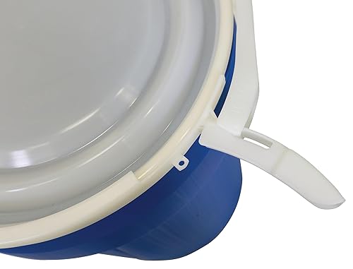 Miniatura 42 de Eagle Tambor de plástico de 55 galones con tapa, cerradura de palanca de metal, 39.1 x 23.8 pulgadas, paquete de laboratorio de cabeza abierta hecho