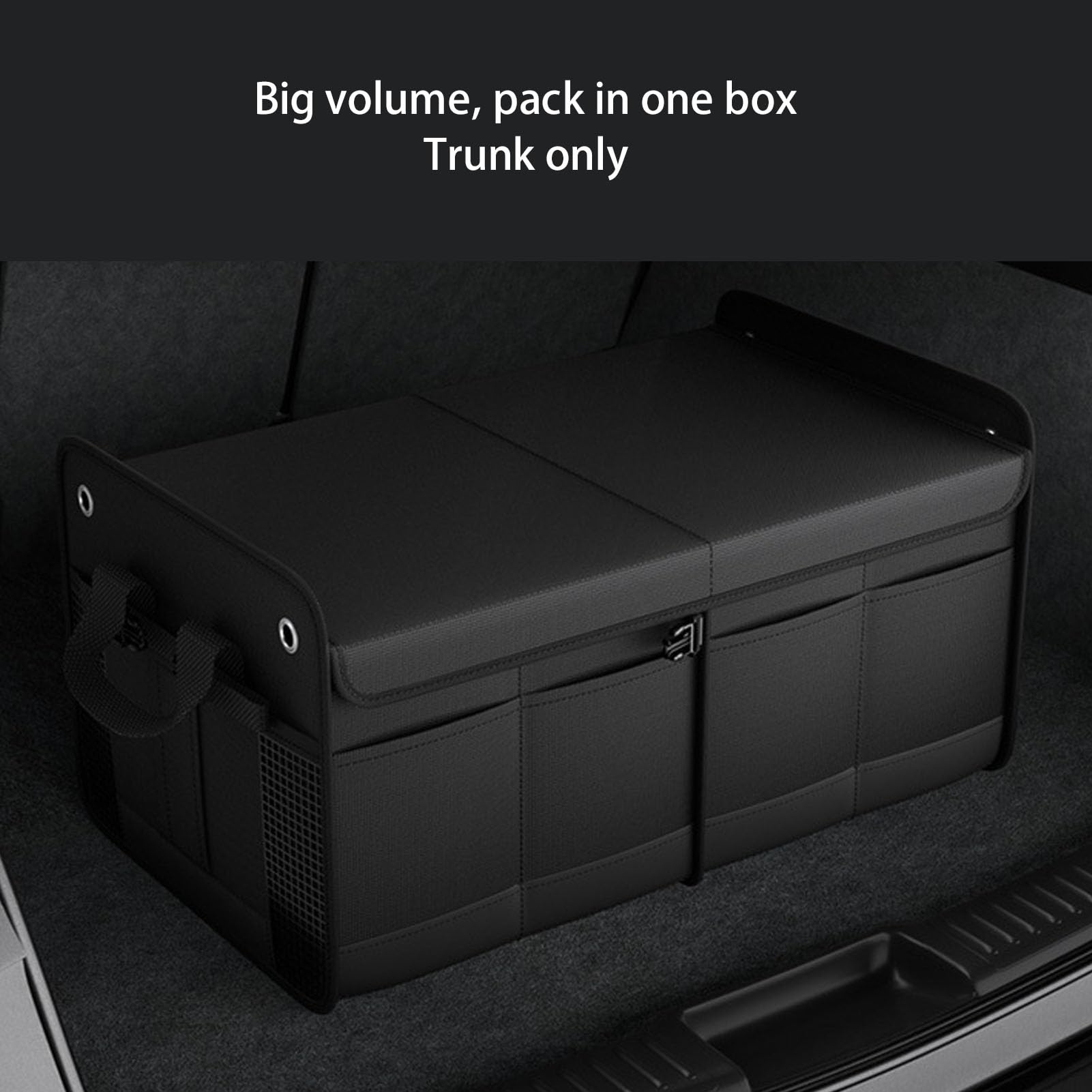 Organizzatore Pieghevole per Bagagliaio per Auto, Scatola di Immagazzinaggio Pieghevole Multifunzionale per SUV e Berlina, Tessuto Oxford 1680D, 1 unità