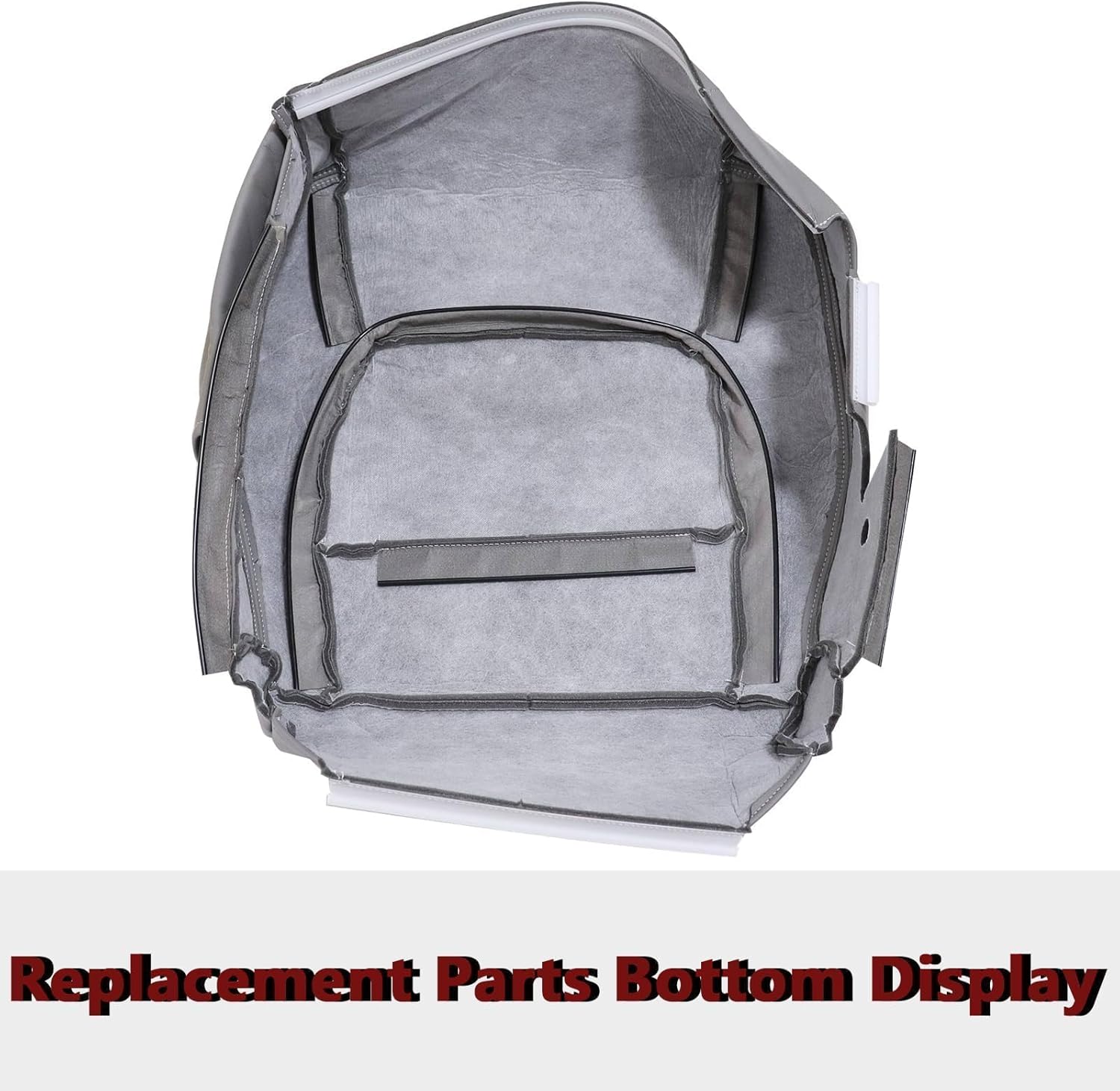 SecosAutoparts Gray Front Driver & Passenger Side Bottom Microfiber Leather Replacement Seat Cover Compatible with Lexus LX 470 1998 1999 2000 2001 2002 2003 2004 2005 2006 2007