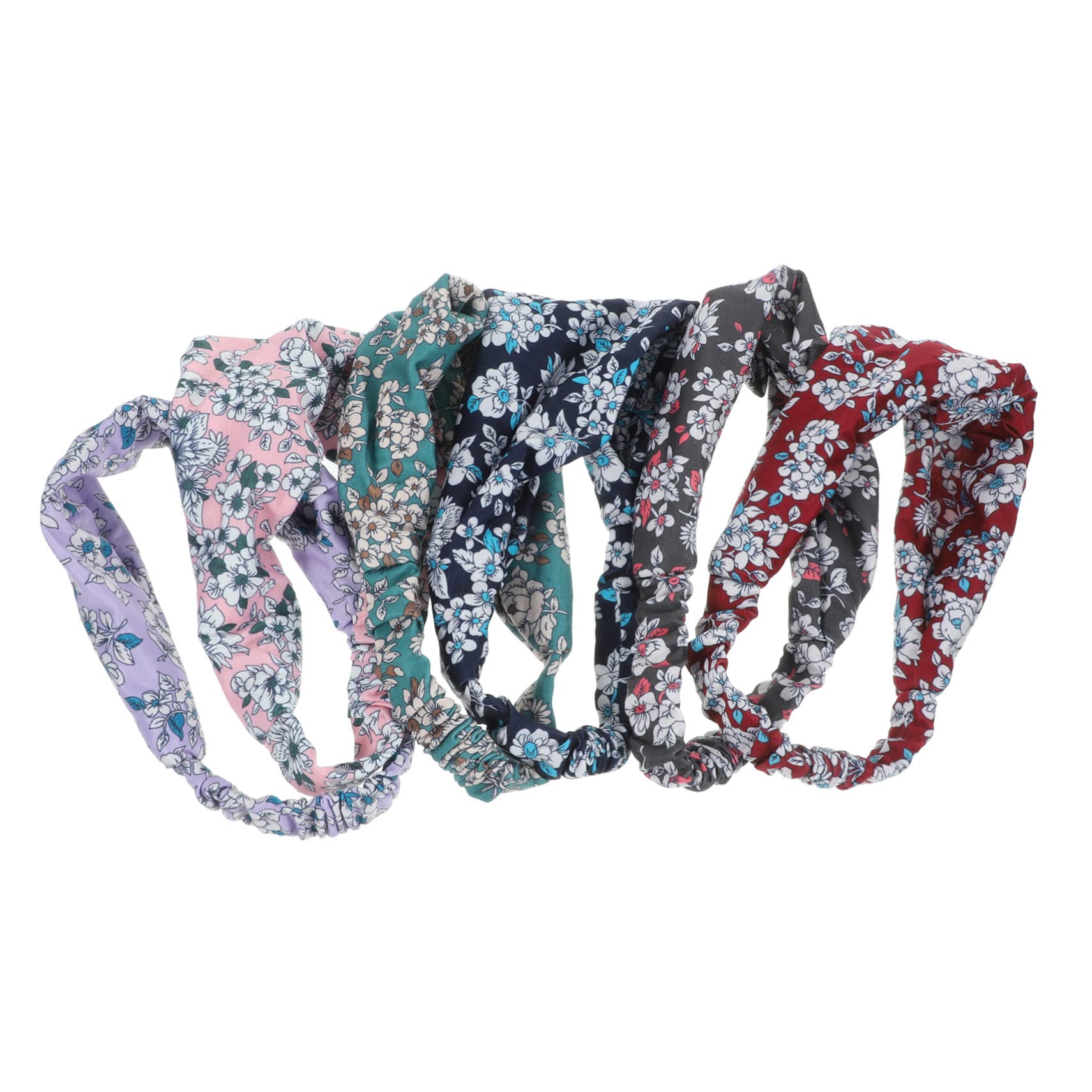 FRCOLOR Lot De 3 Bandeaux Élastiques Anti-transpiration Pour Femmes Motif Floral Pour Le Yoga 6 Pièces X 3