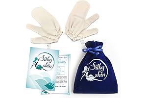 Garshana Gloves Raw Silk Massage Gloves Ayurvedic Massage Quality Storage Bag