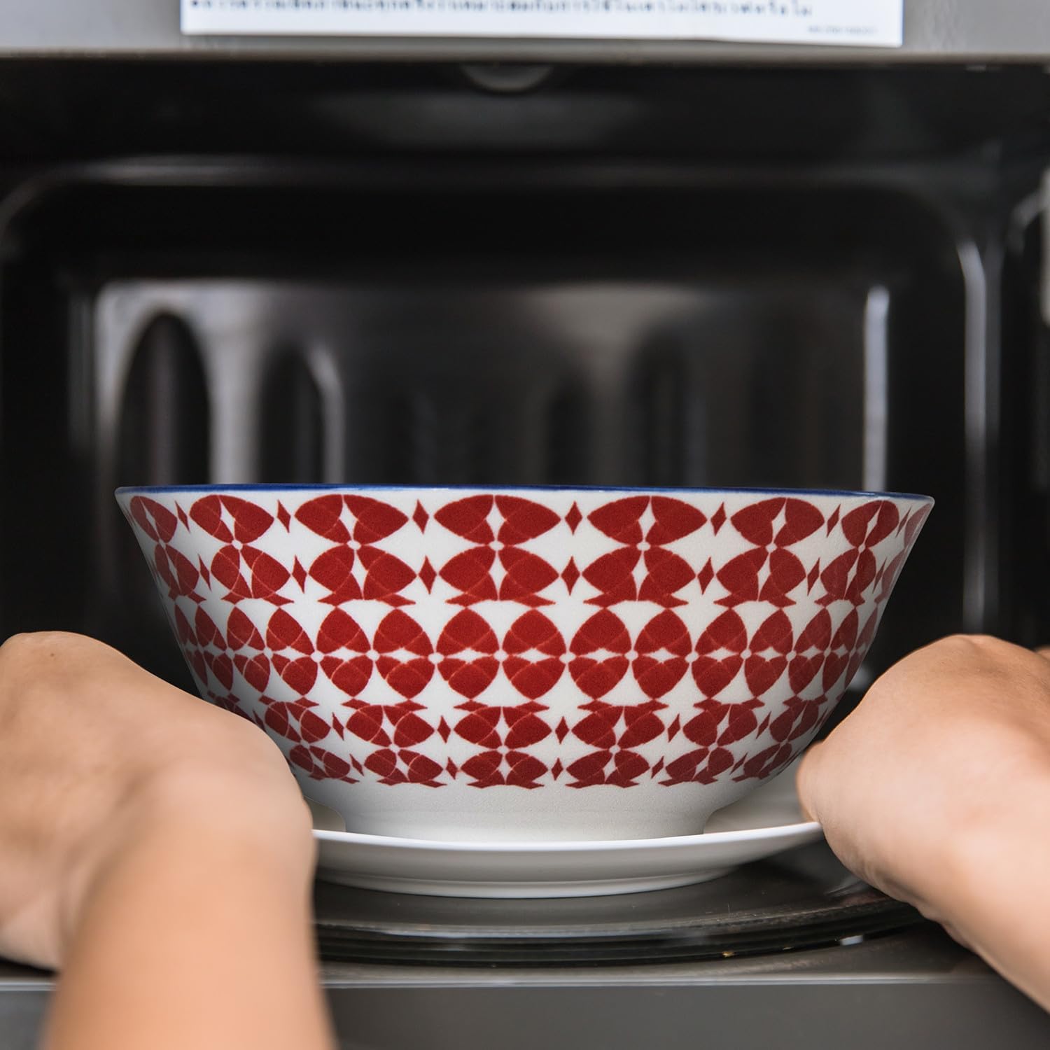 Annovero Cereal Bowl - Dishes for Serving Soup, Salad, Breakfast - Decorative Colorful Porcelain Bowls for Kitchen - Microwave, Dishwasher, Oven Safe - Zero Lead & Cadmium - 23 Oz - Set of 6 - Image 7