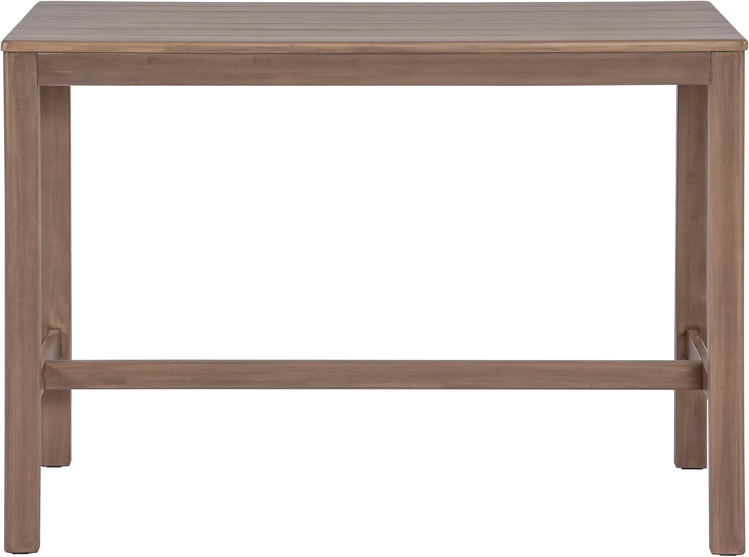 Meridian Furniture 398-BT60 Newport Collection Modern | Contemporary Outdoor Patio Rectangle Bar Table with Solid Acacia Wood, Thermowood Treatment, Cover Included, 23.75" W x 59.5" D x 42.25" H