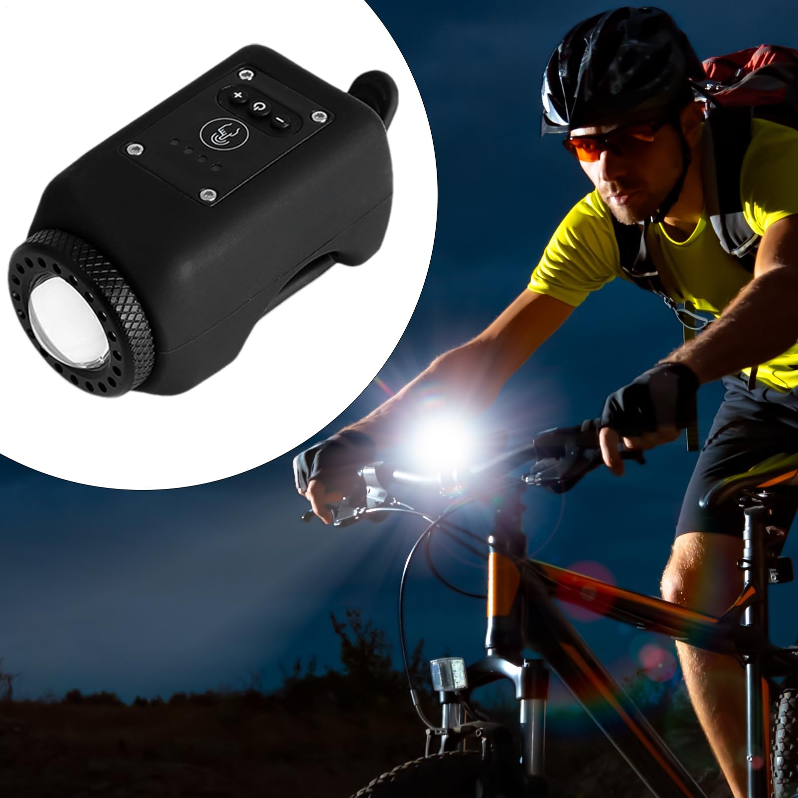 Campanello per bici con allarme forte, ricarica USB, multifunzione, elettronico, per mountain bike
