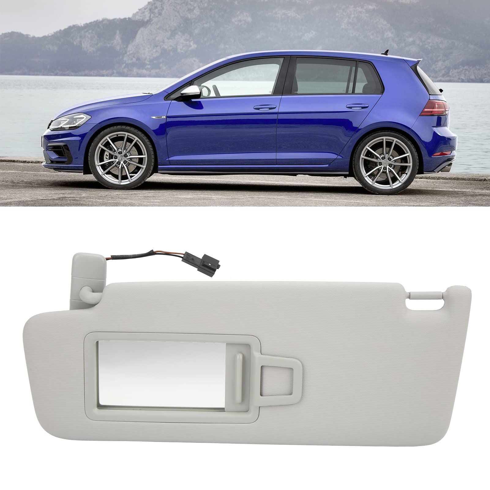 Visiera Parasole Lato Guida Sinistro Grigia 5GG 857 551 Accessori Interni Auto di Ricambio per MK7 2014‑2017