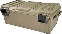 MTM ACDC30 Divided Ammo Crate Utility Box - Water-Resistant Stackable Storage for Multi-Caliber Ammo, USA Made Dark Earth