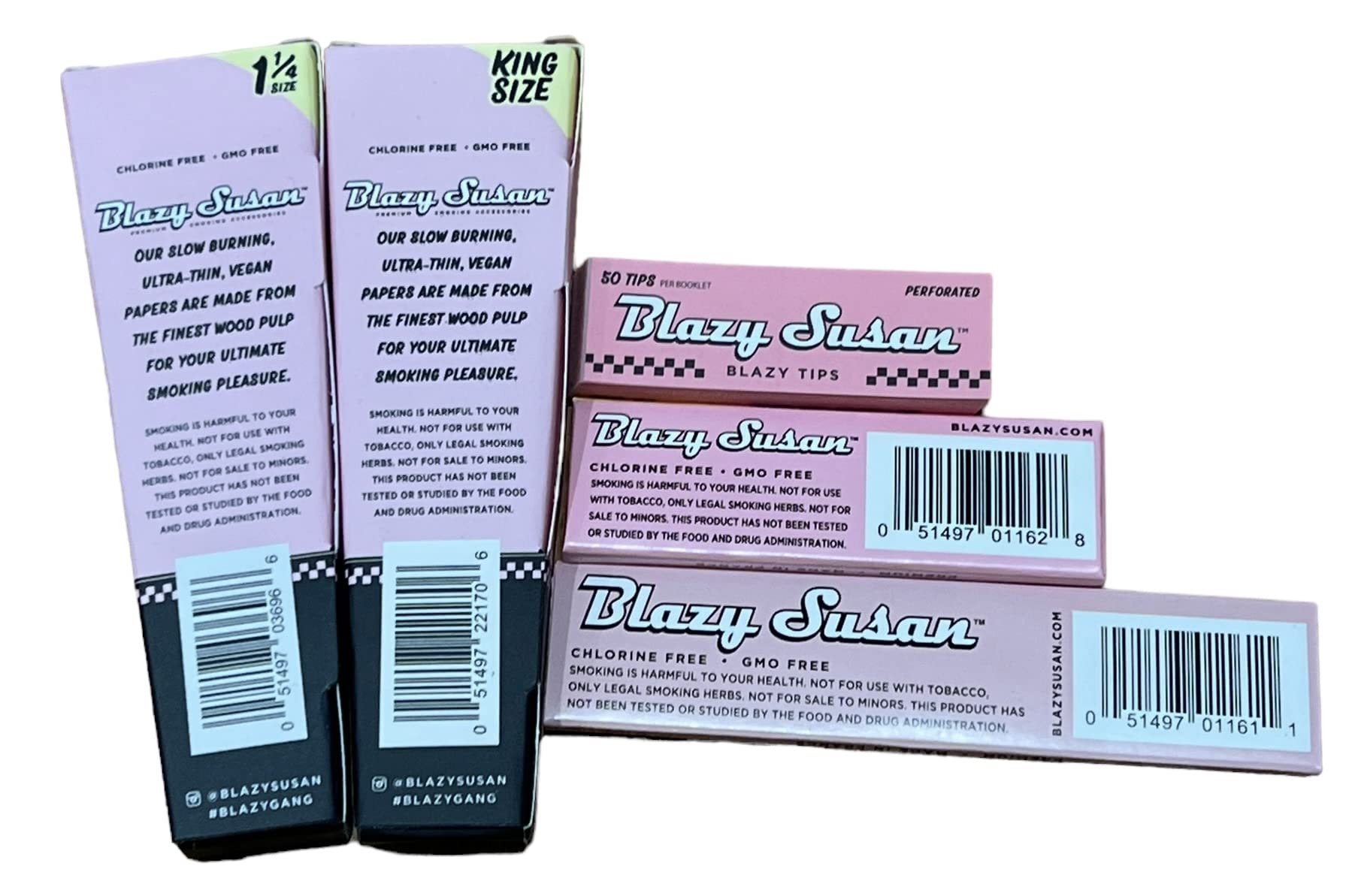 Blazy Susan Ultimate Combo Pack Pink & Purple 1 1/4 King Size Papers + Cones + Tips + RSV Scoop Card