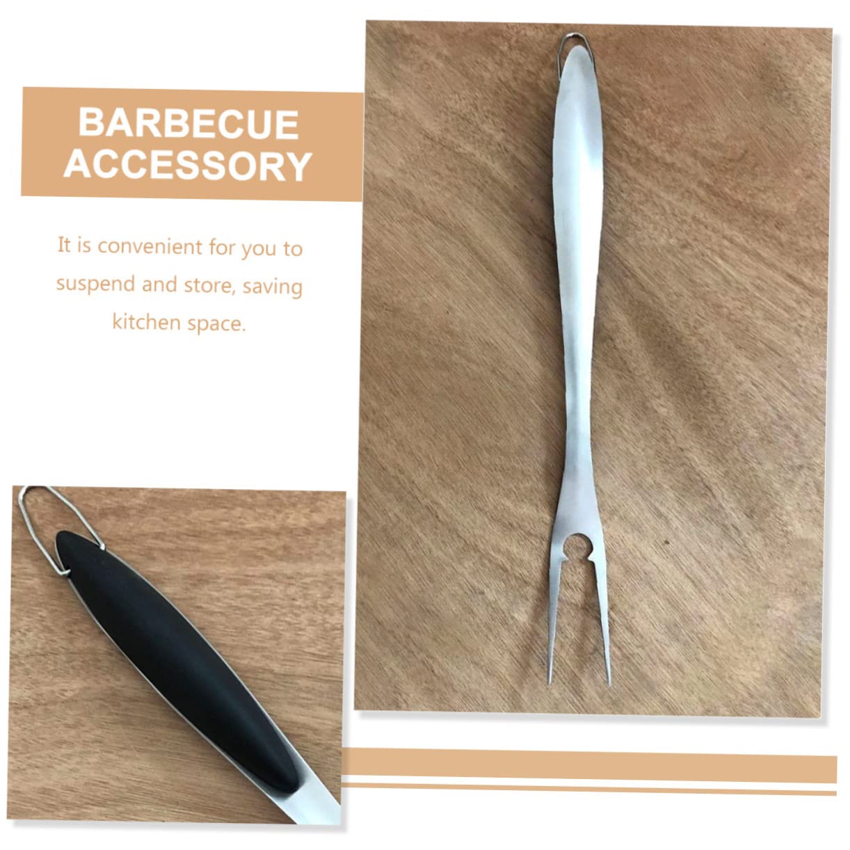 Set Utensili Barbecue Portatile in Acciaio Inox Argento | Riutilizzabile, Facile da Trasportare, per Griglia e Cottura All'aperto