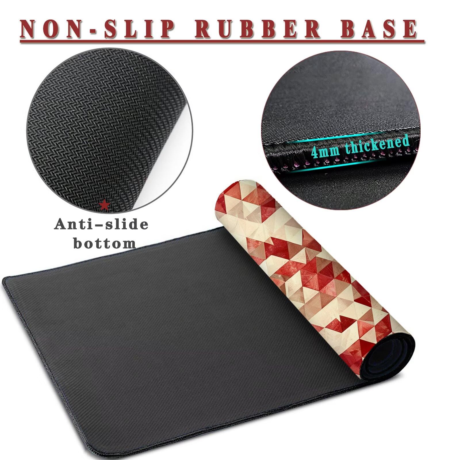 Tappetino per Mouse da Gaming, Tappetino Mouse Pad XXL Grande, Mousepad con Impermeabile e Antiscivolo, Lavabile Sottomano Copri Scrivania, Tappetini Tappeto Mouse Mat 1000x500x4mm Terracotta (1)