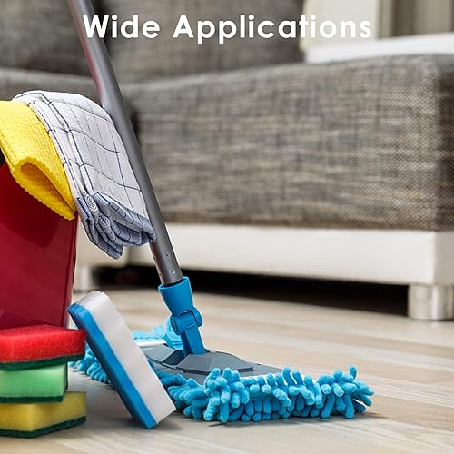 Miniatura 4 de Zapatillas de fregona lavables, multifunción de microfibra para mopa de polvo, zapatos de limpieza de pisos, cubierta para el hogar