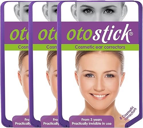 Otostick - Paquete de 3 8 unidades de corrector de oído discreto cosmético sobresaliente - Productos correctivos para el cuidado del oído para