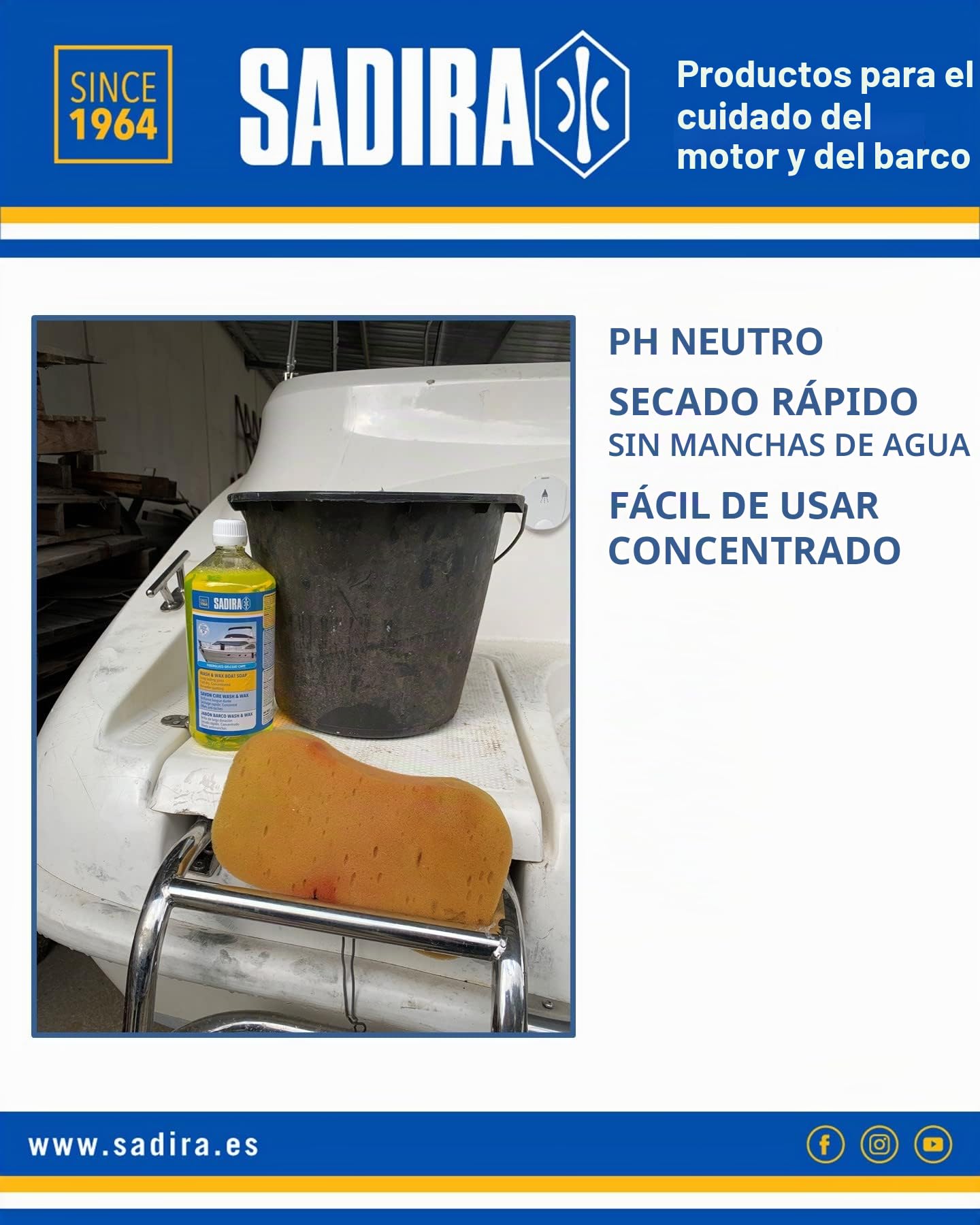 Sadira Jabon Barco Wash and Wax 5 L