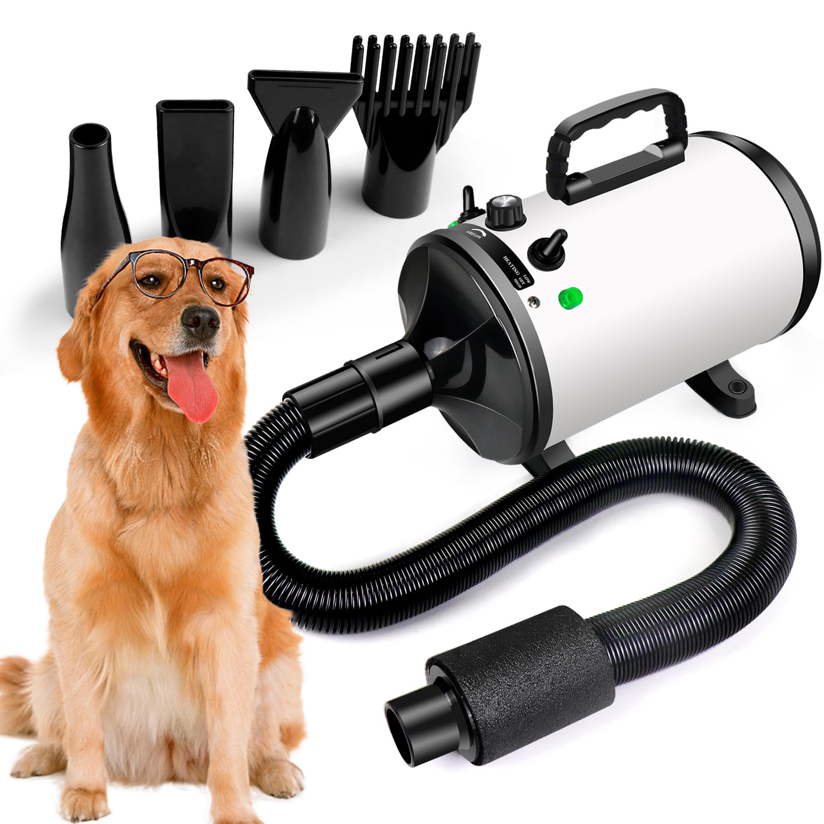 Amazon.co.jp: DayPlus ペットドライヤー 犬のドライヤー 2800W 無段階