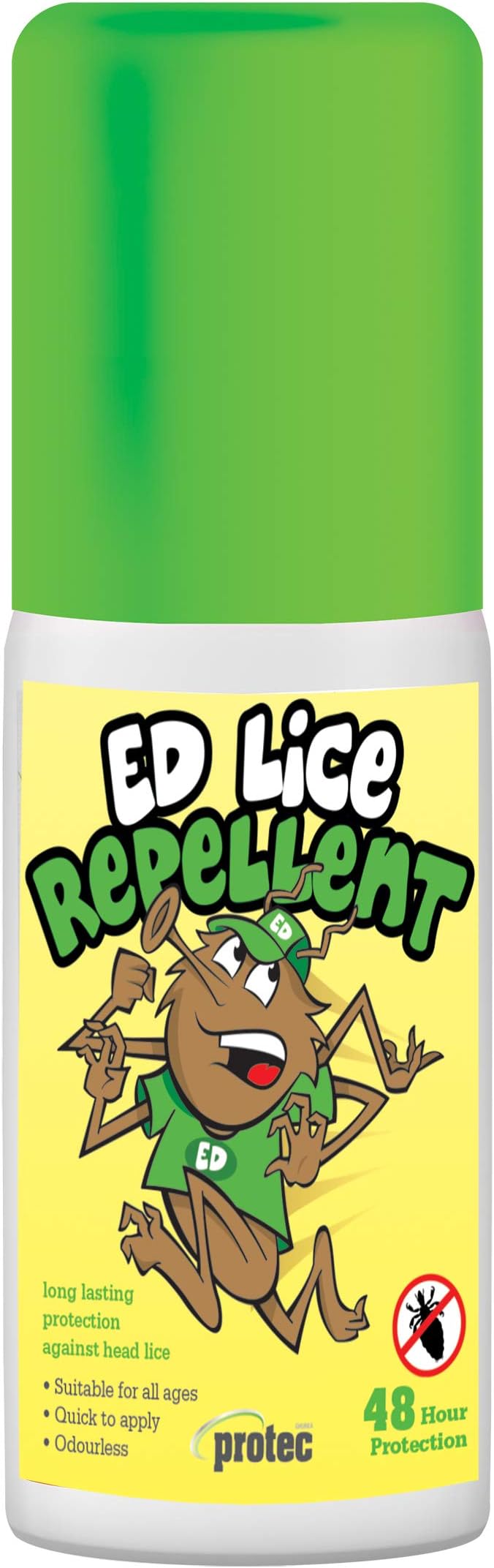 Protec Ed Lice Repellent. DEET Free, Safe and Effective Spray Repellent by Gurkha Protec, UK