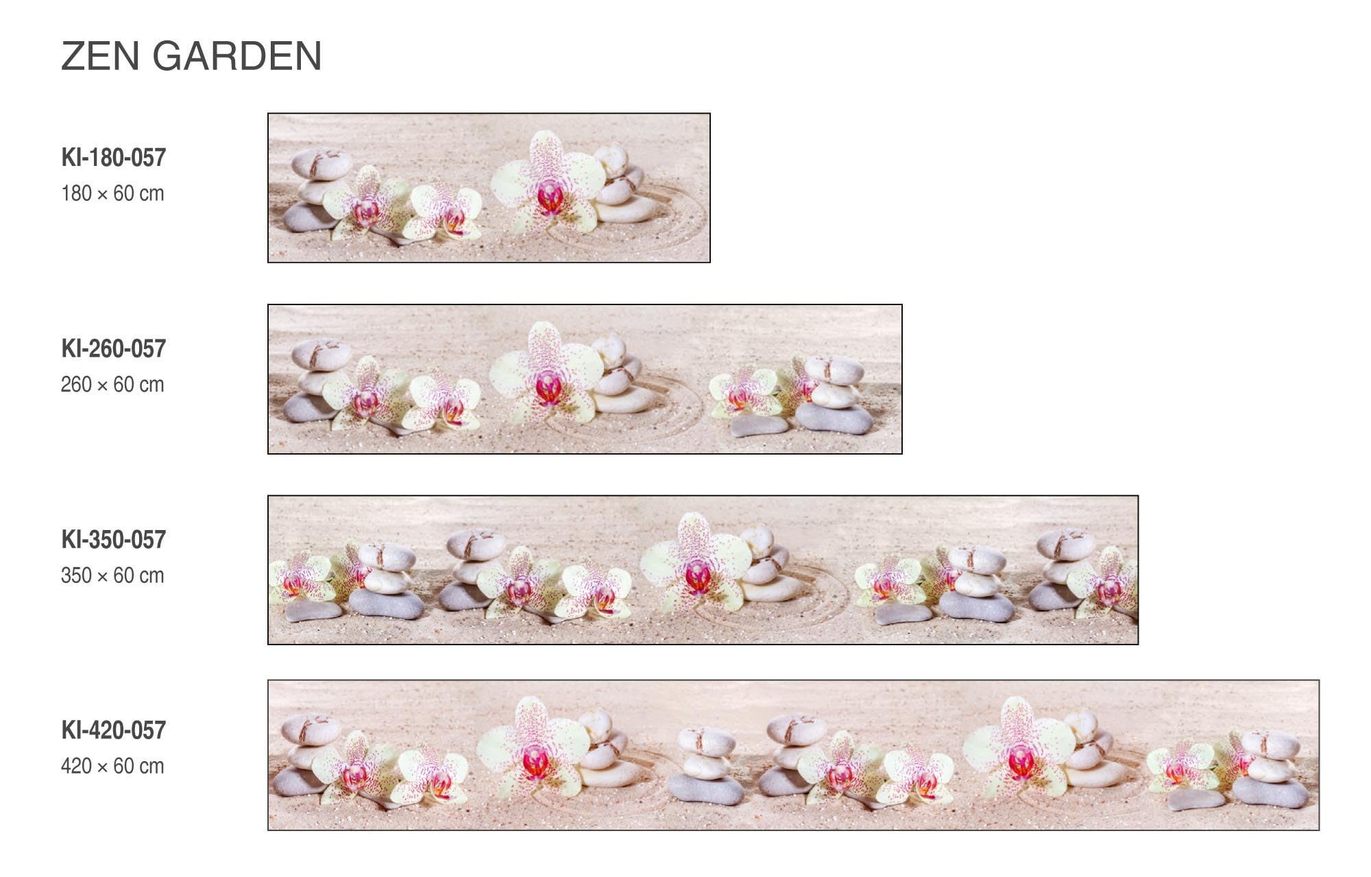 Dimex Pellicola autoadesiva per parete posteriore della cucina Zen Garden | pellicola adesiva – protezione dagli schizzi per cucina | Made in EU – 420 cm x 60 cm