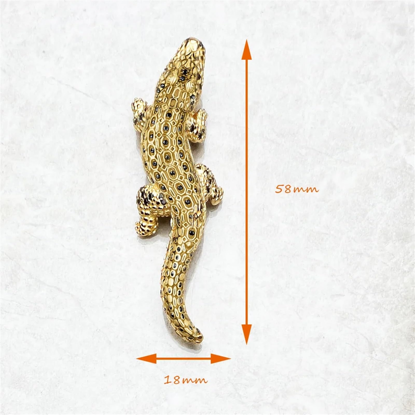 Pendentif Crocodile doré en argent Sterling 925, bijoux collier accessoire cadeau