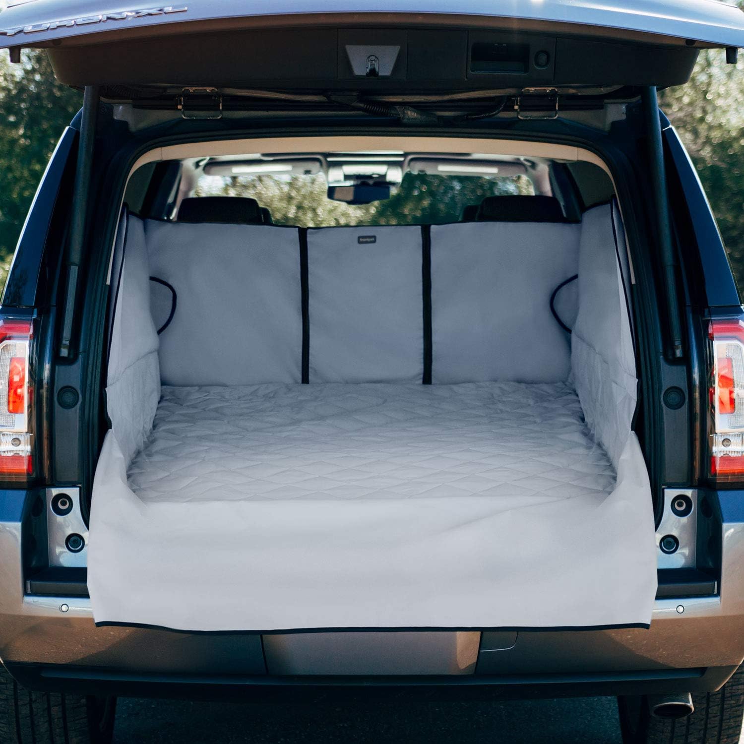 Quilted Pet SUV Cargo Cover - FrontPet Extra Wide and Extra Long SUV Cover, Universal Fit Liner Cover for Any Animal (XXL Extended Width, Gray)