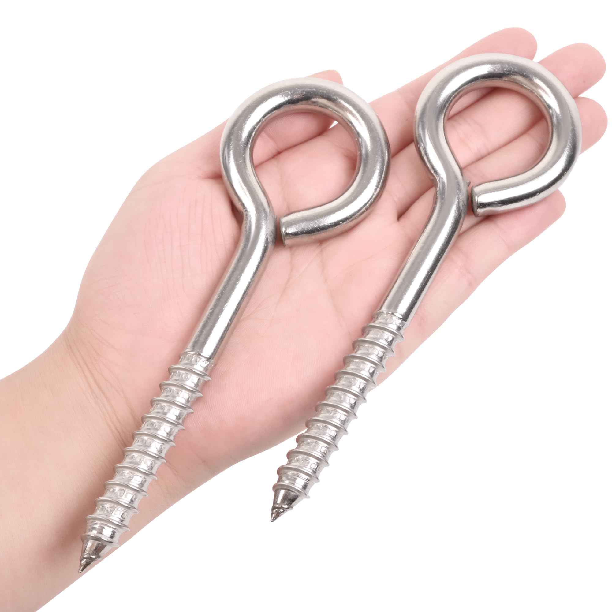 Heavy Duty Stainless Steel Screw Eyes - 800LBS Strength -2
