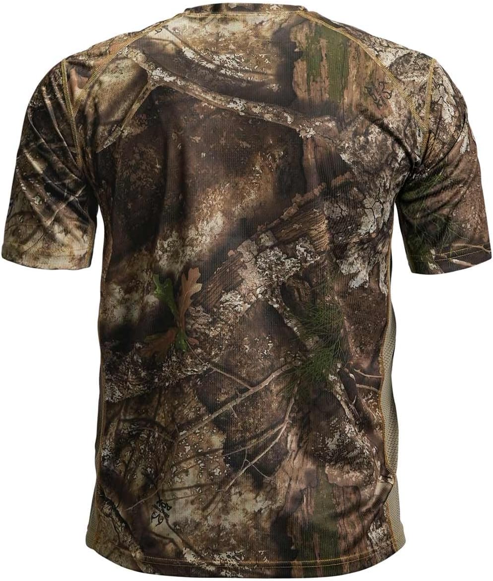 SCENTBLOCKER Scent Blocker Angatec Short Sleeve Performance Shirt, Camo Hunting Clothes for Men
