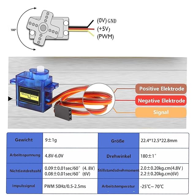 Foto 3 de 3 de Motor Micro 9G para RC Robot/Caminar Helicóptero Barco Avión Helicóptero Coche Modelos de Vehículos Control…