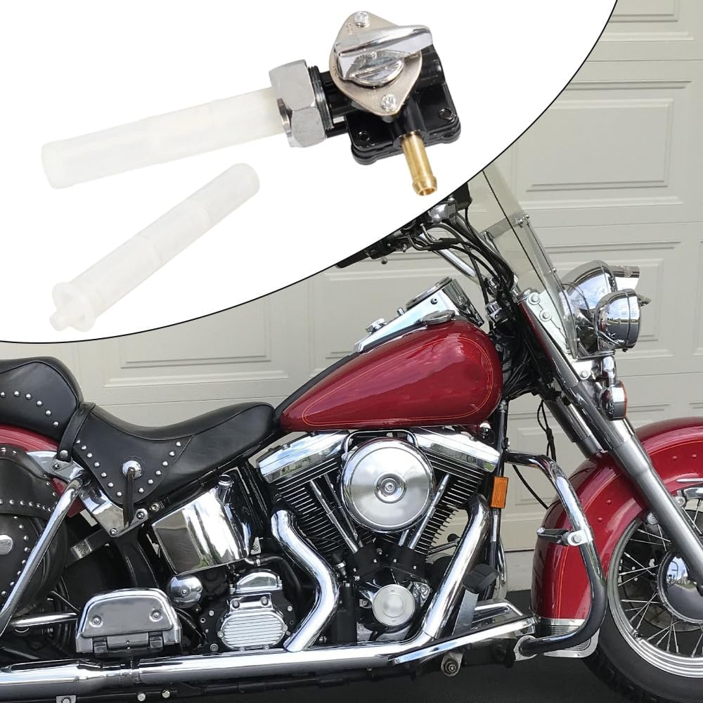 Fuel Petcock Switch, Motorcycle Fuel Switch Shut Off Valve, 61338-94D, SAU-236 Compatible with HARLEY-DAVIDSON FLST 1995-2001, 1 PC