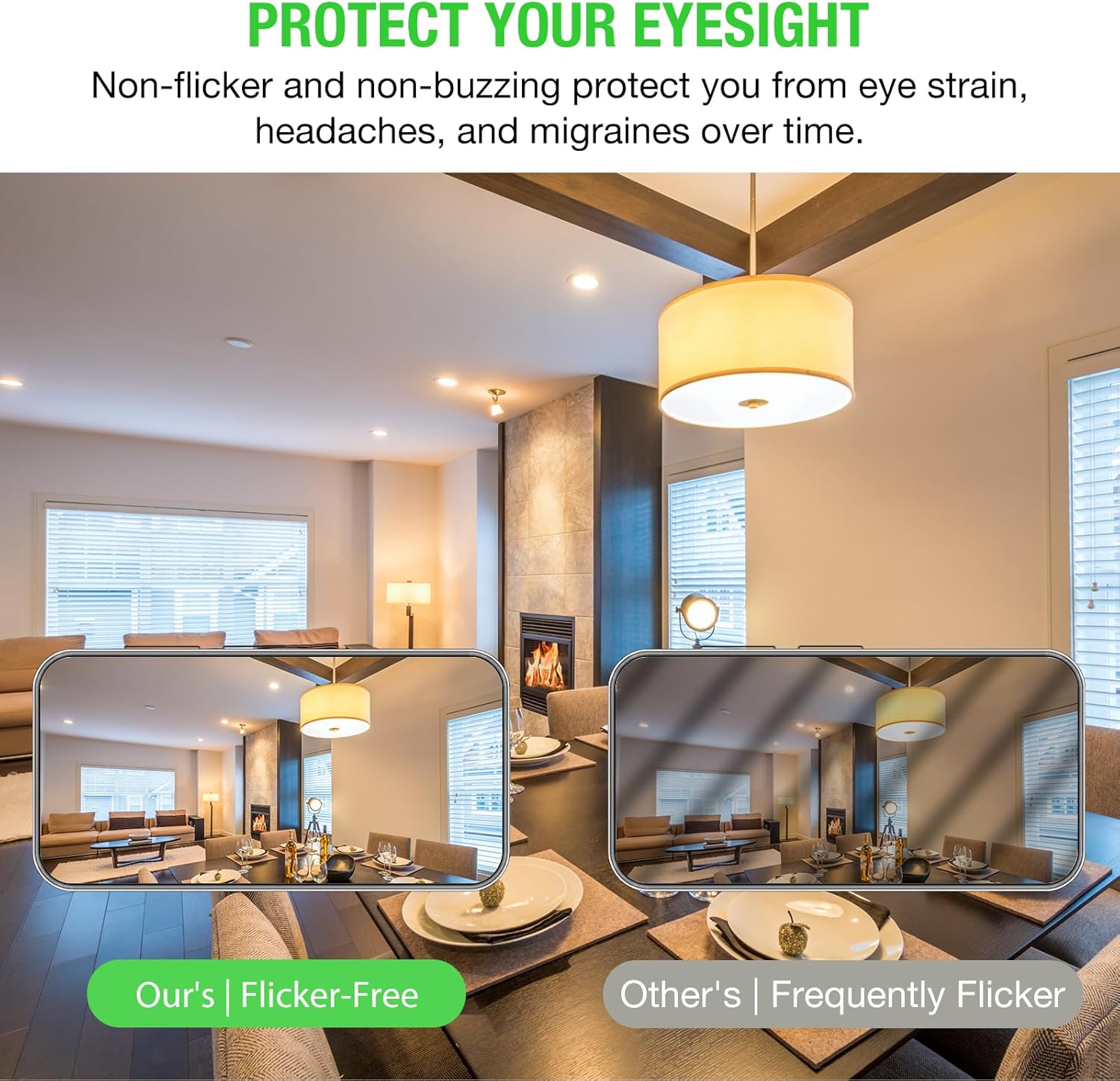 BUBO Ceiling Fan Light Bulbs 60 Watt Equivalent, E12 LED Bulb Soft White 2700K, 5.5W Small Base LED Light Bulbs, A15 Candelabra Base Bulb, 120V, 650LM, Non-Dimmable, 20 Pack