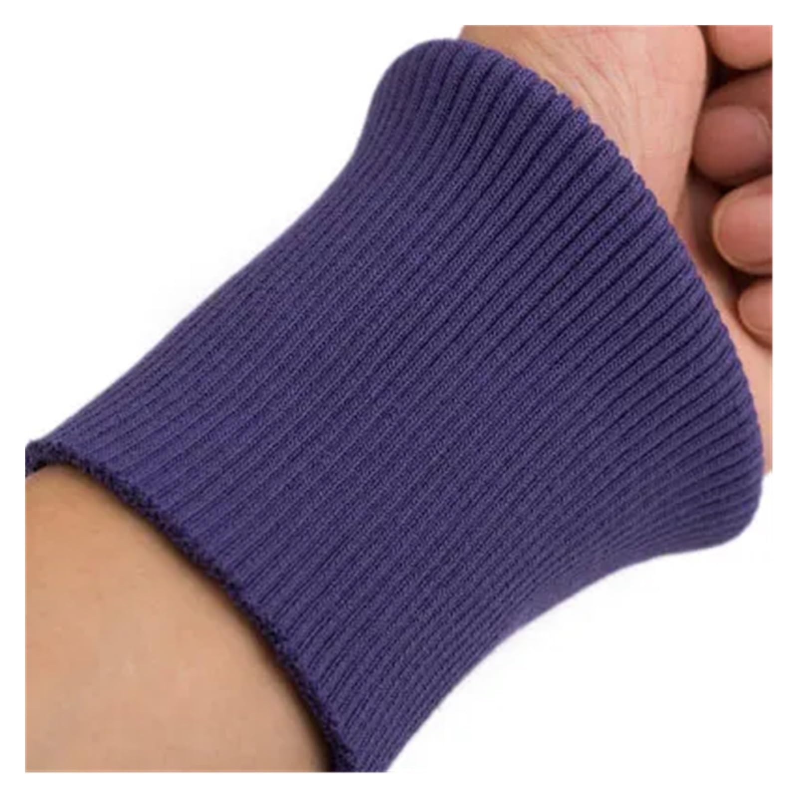 Mankiet z dzianiny prążkowanej, Gruba dzianinowa mankietowa para, rozciągliwa bawełna, miękka, płaszcz, 8 * 9 cm, 1 para(Purple)
