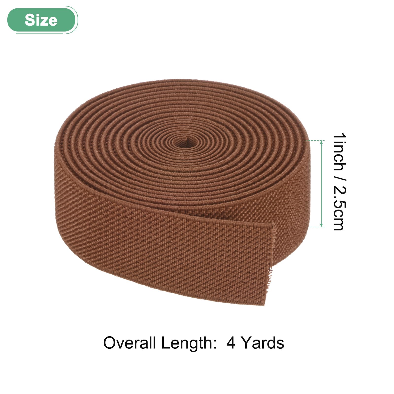 M METERXITY Elastic Bands for Sewing 1" 4 Yards Roll of High Elasticity Knit Elastic Spool - Image 3