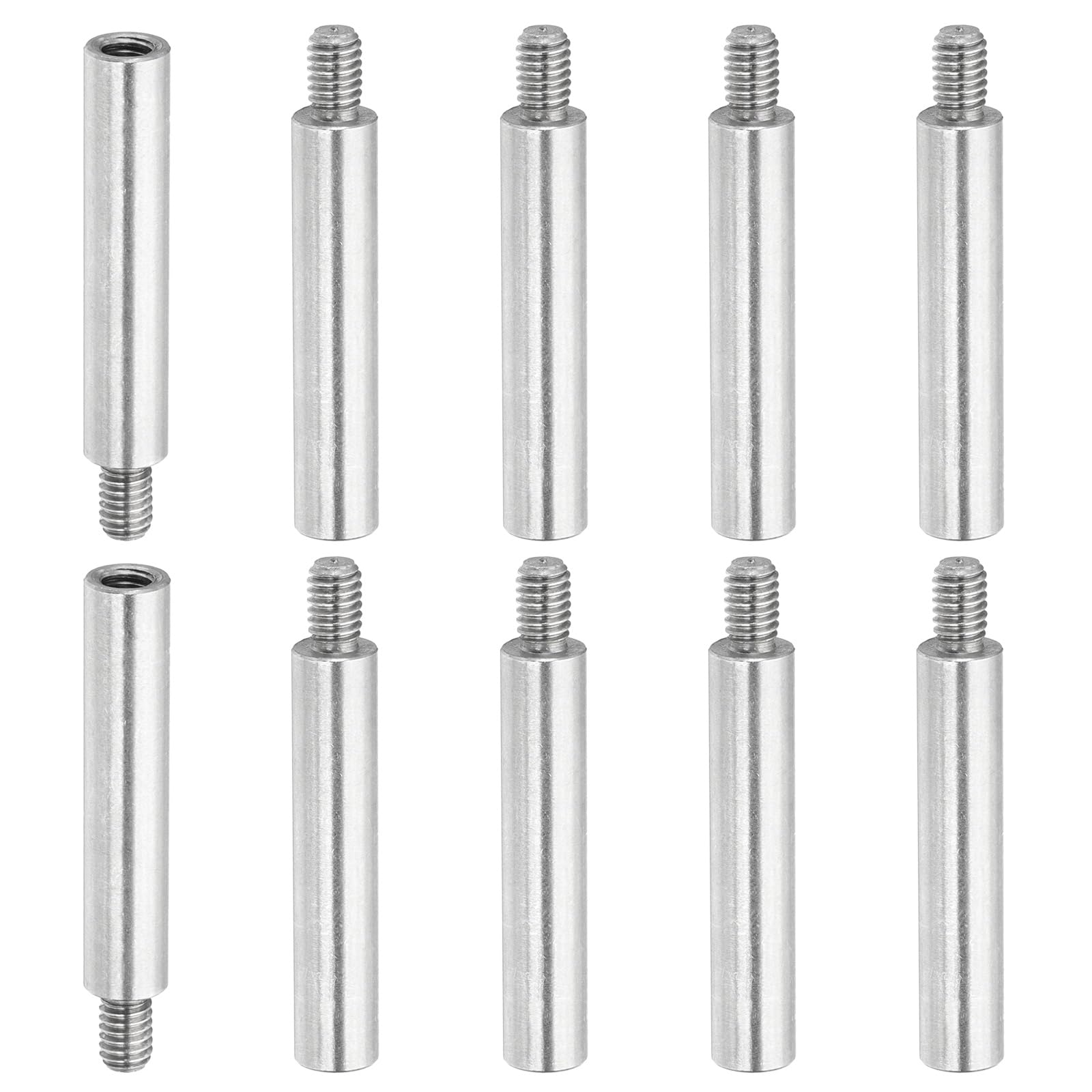 PATIKIL 10 Pcs M4x30+6mm Stainless Steel Standoff Extension Posts Screws,Metric Male Female Thread Adapters Spacer for PCB,Quadcopter Drone,Computer & Circuit Board Assortment Kit