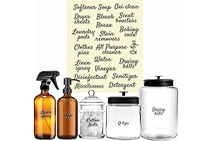 Supreme Laundry Room Organization Labels for Meticulous Glass Jar & Canister Labeling