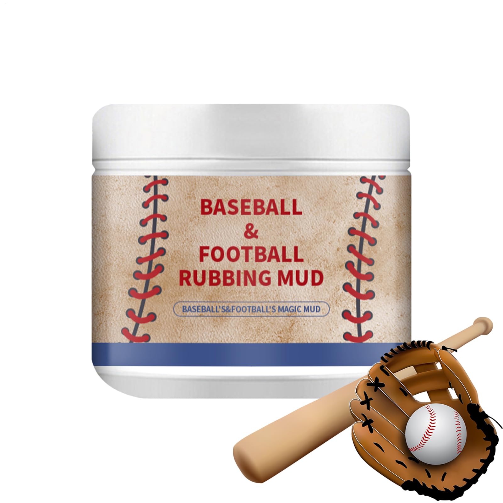 Baseball Mud, Ball Softening Clay, Darkening Grip Enhancer, Game-Ready Conditioning for Footballs, Baseballs, Practice, School Sports, Outdoor Leagues, Training Fields, or Game Day Use