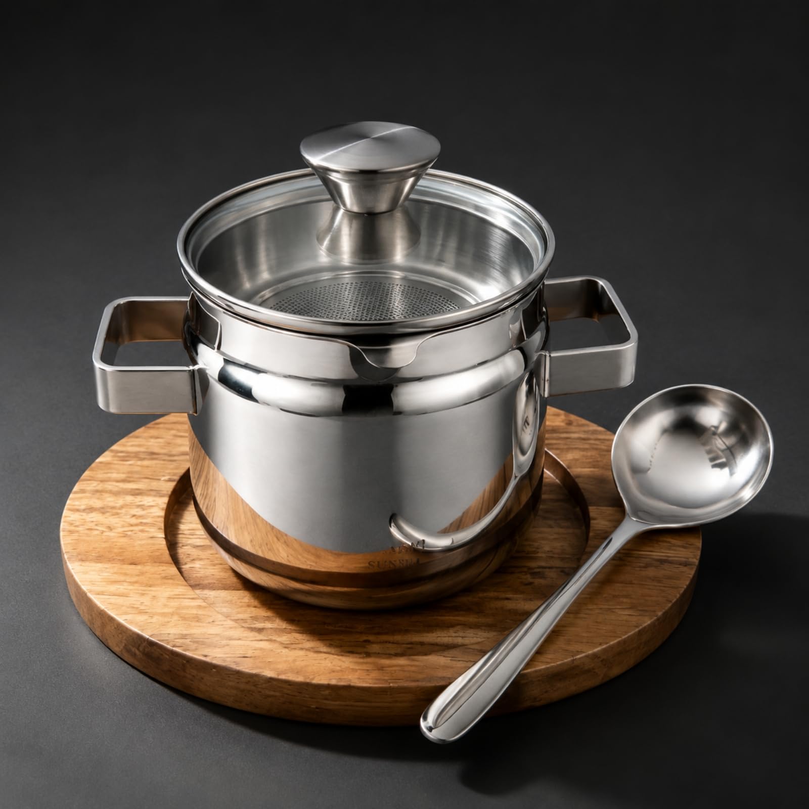 Vaso Filtro Olio Ergonomico Compatto per, Fritture, 1,8L
