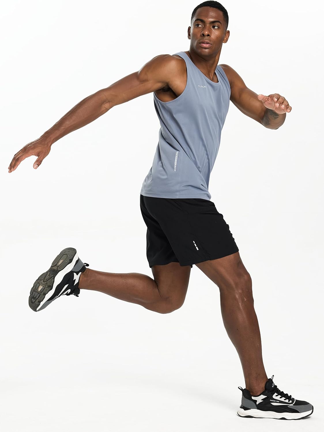 Men's Running Tank Top Ultra Lightweight Marathon Singlet Shirts Dry Fit Workout Sleeveless T-Shirt - Image 6