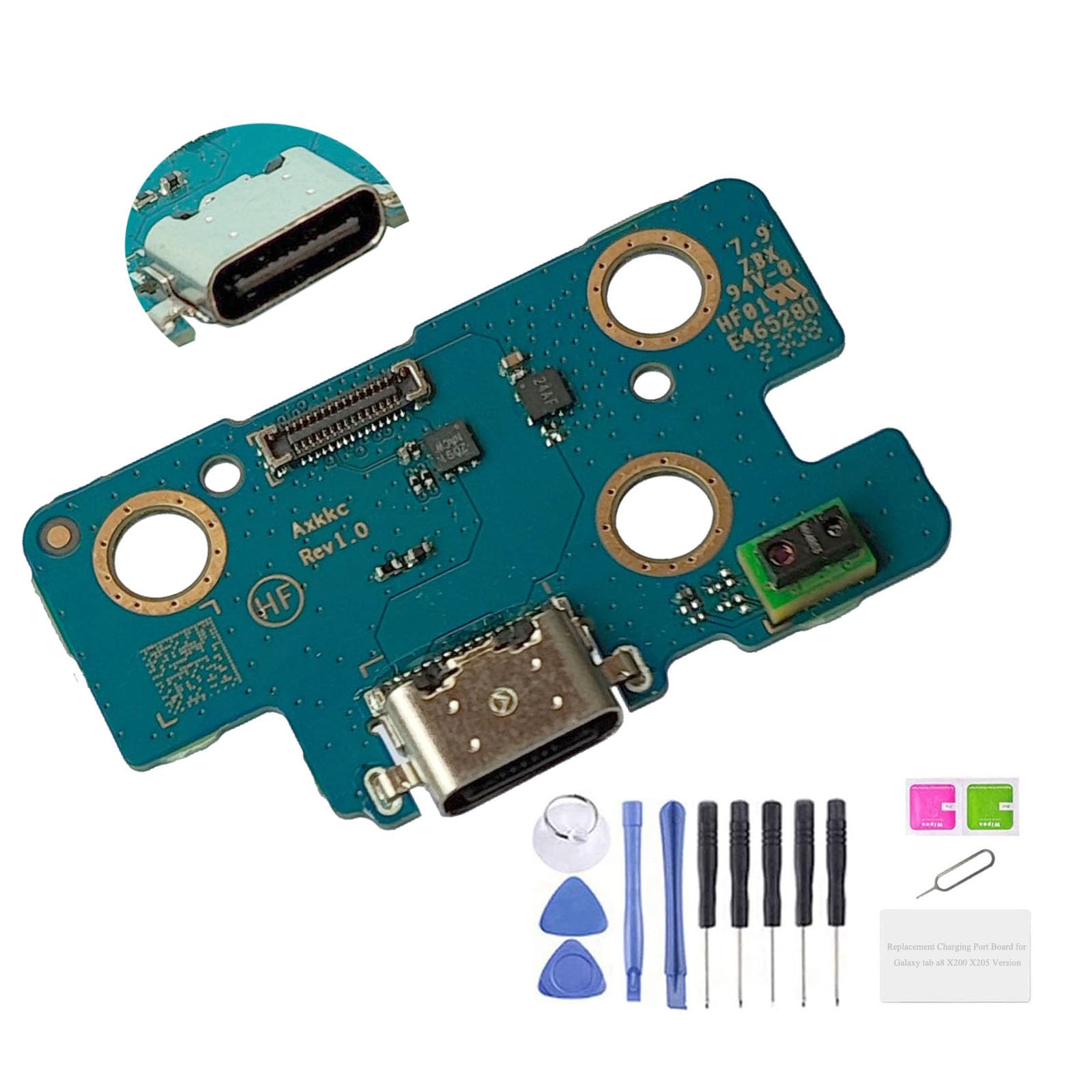 Galaxy tab A8 Replacement Charging USB Port Board Parts for Samsung Galaxy Tab A8 SM-X200 X205 10.5 Inches (Not fit for Tab A 8.0 T290 Version)