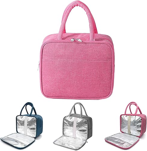 Miniatura 7 de Lonchera térmica para mujeres y hombres, bolsa de almuerzo grande reutilizable con cinturón de hombro ajustable, bolsa térmica portátil para el