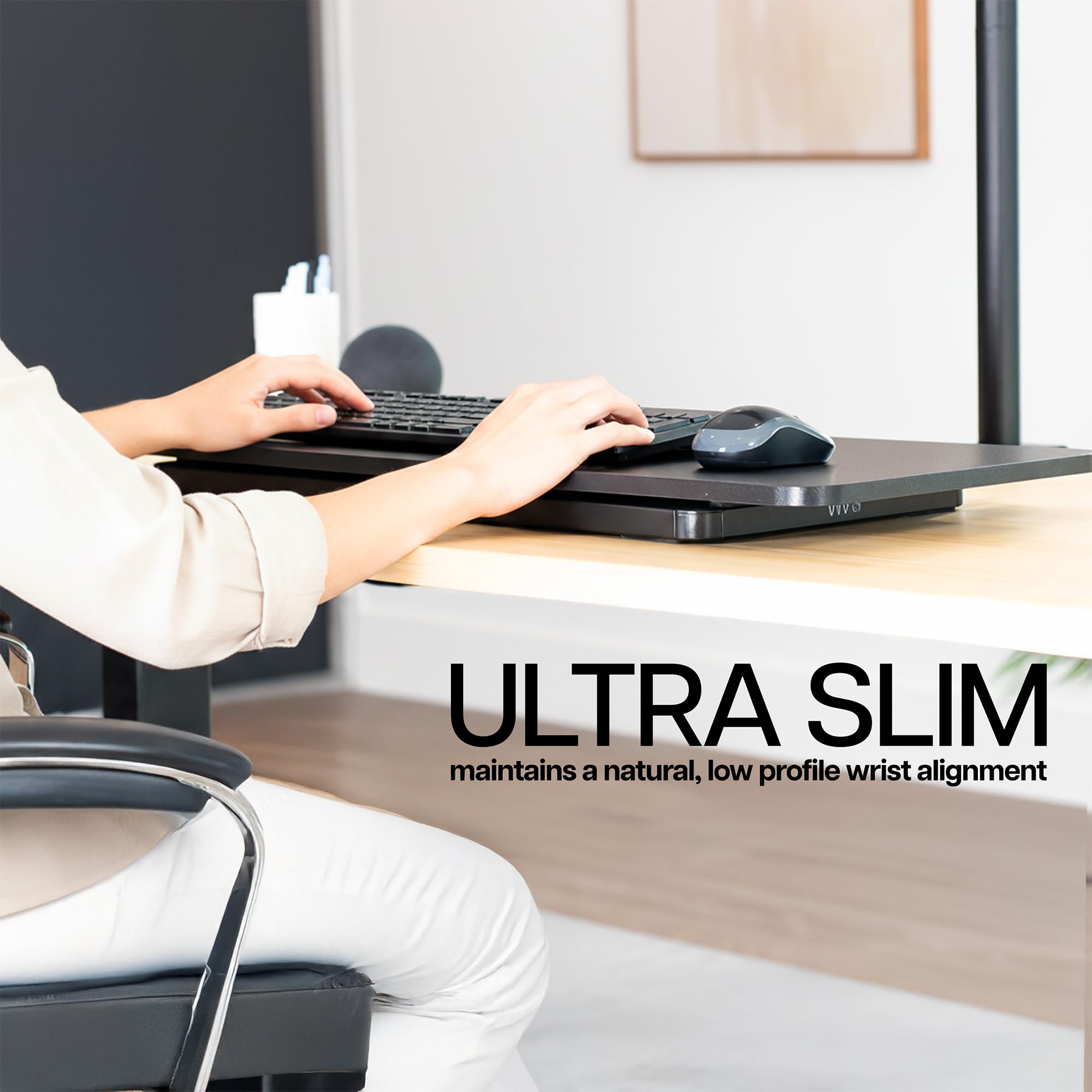 VIVO - Supporto singolo regolabile in altezza da 76,2 cm con sollevatore a forbice per tastiera e mouse, scrivania per laptop, per postazioni di lavoro ergonomiche sit-stand, nero, DESK-V030A