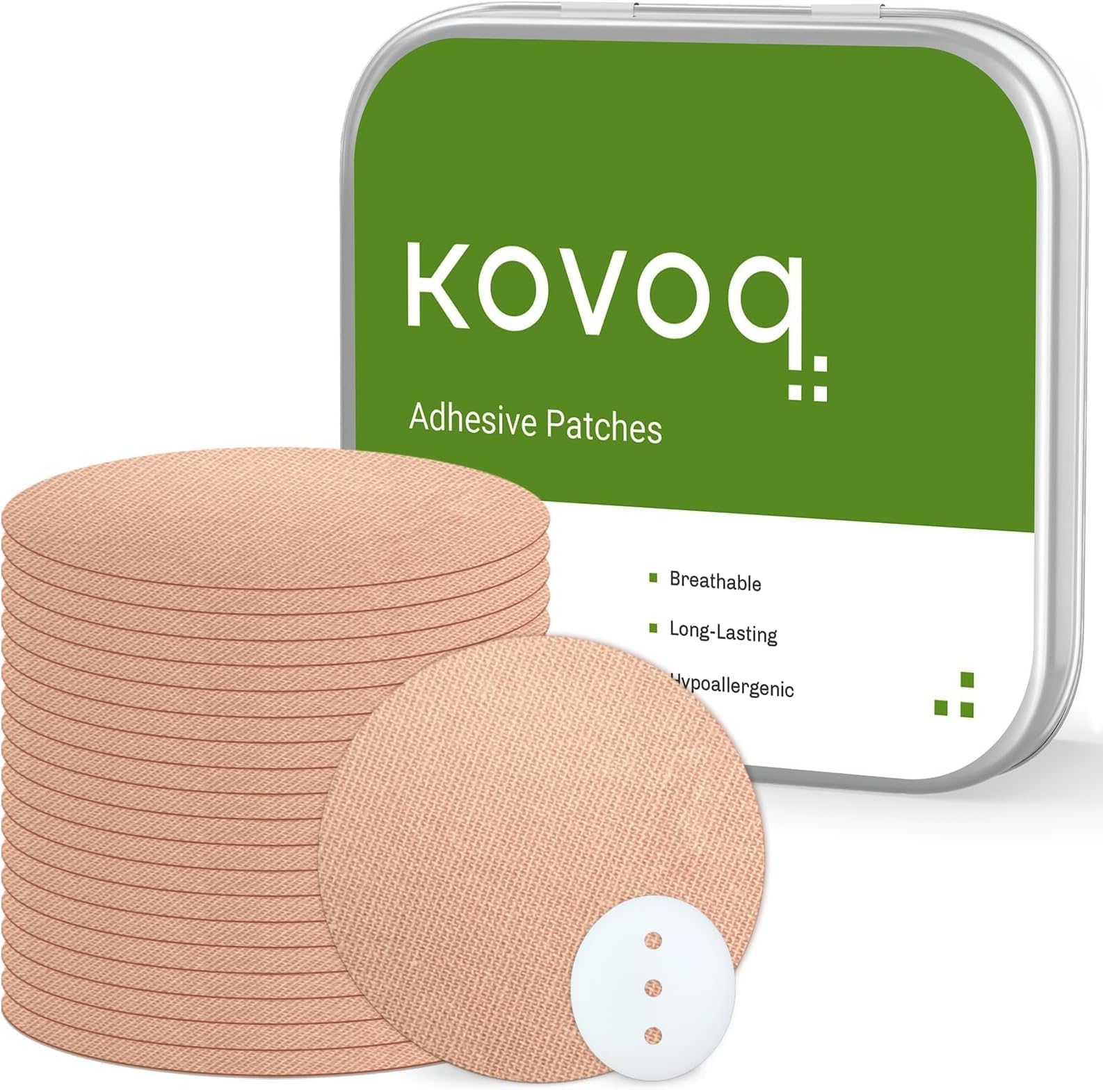 Dexcom G7 Over Patches - 20-Pack Waterproof & Breathable Dexcom Stelo & G7 Overpatches with Hardshell Cover, Multi-Layer Protection for 10+ Days, Premium Hinged Tin (Tan)