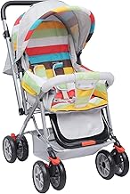 R for Rabbit Lollipop Lite Baby Stroller for 0 to 3 Years Pram with 5 Point Safety Harness, Reversible Handlebar & Cushioned Seat with 3 Level Seats Recline/Lightweight Stroller for Kids (Rainbow)