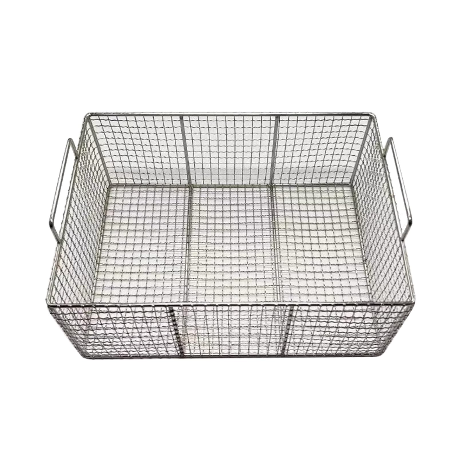Cesta de esterilización, bandeja de esterilización de instrumentos de acero inoxidable 304 con asa, malla de 1 cm, para odontología, otorrinolaringología, oftalmología