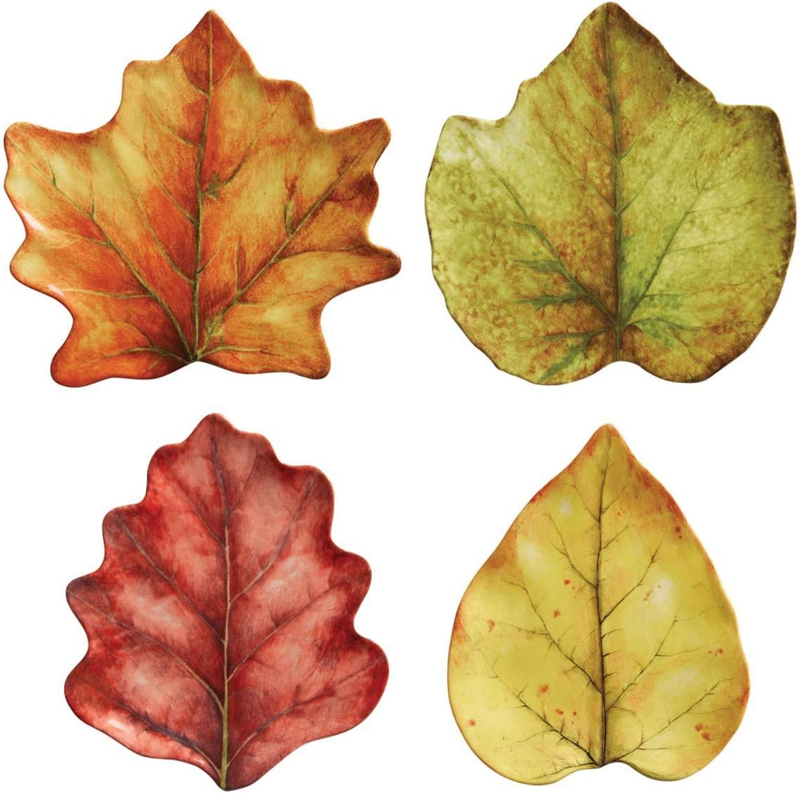 Juliska Forest Walk Leaf Cocktail Plate Set/4