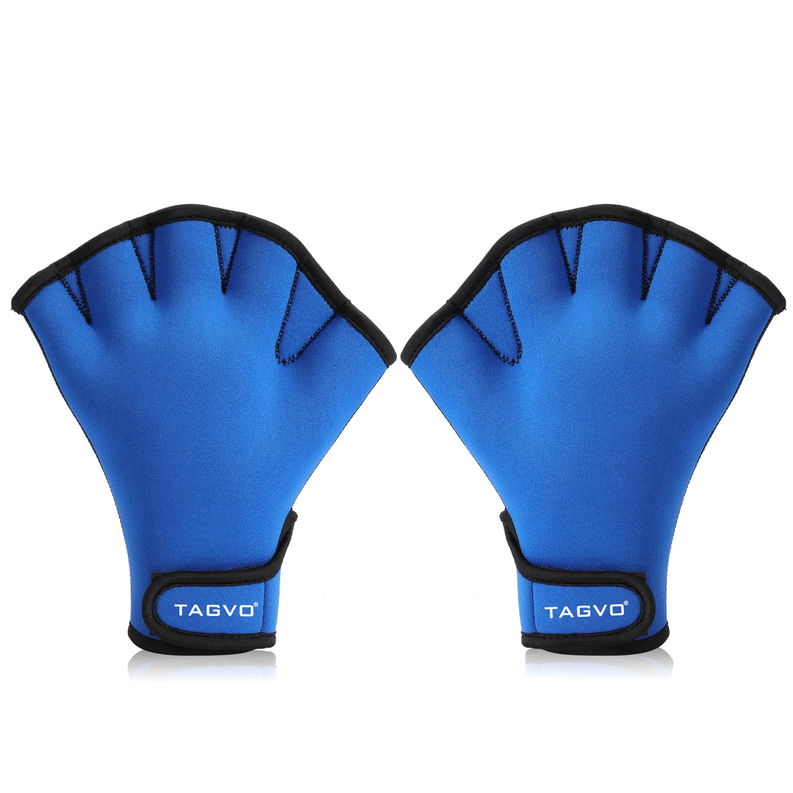 TAGVO Aquatic Gloves for Helping Upper Body Resistance, Webbed Swim Gloves with Wrist Strap, Well Stitching, No Fading, Sizes for Men Women Adult Children Aquatic Fitness Water Resistance Training โ image 1