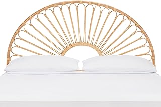 14 Rattan Headboard Bedroom Ideas That Bring Natural Warmth 6 SAFAVIEH Home Collection Faris Natural Rattan Arched Full Size Headboard