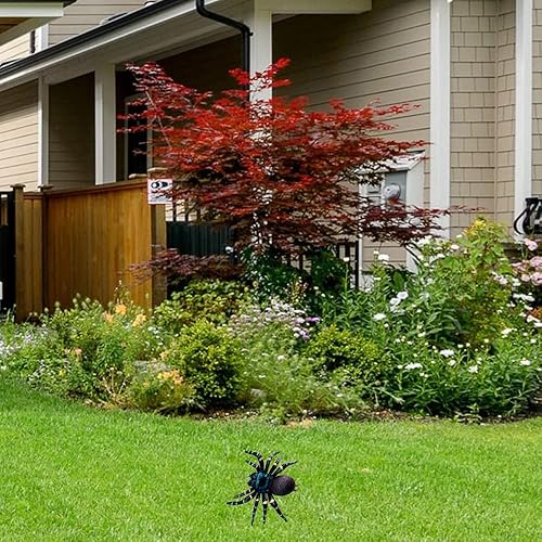 Miniatura 4 de Uelfbaby Araña gigante realista, araña falsa, modelo de acción de araña, figuras de juguete de insectos realistas, accesorios de broma de Halloween,